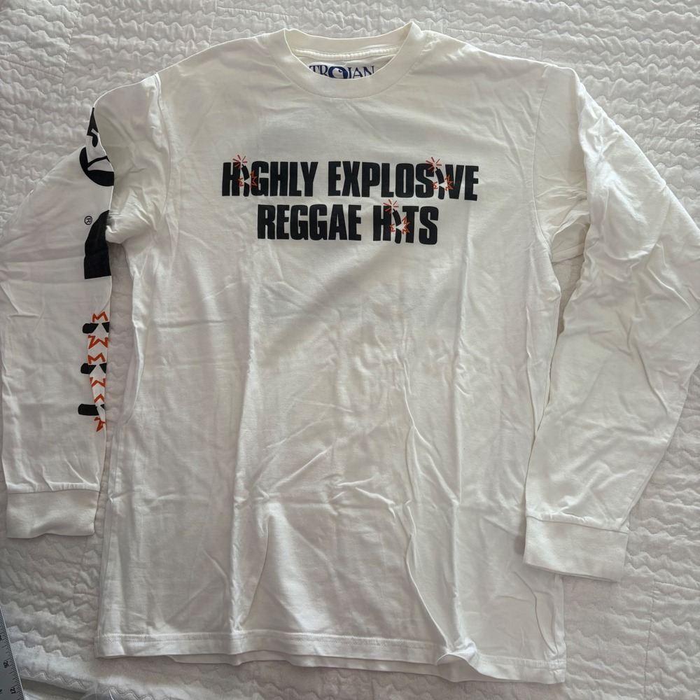 Carhartt WIP xBoot Boyz Biz Trojan Records Reggae Hits Long Sleeve Shirt White S